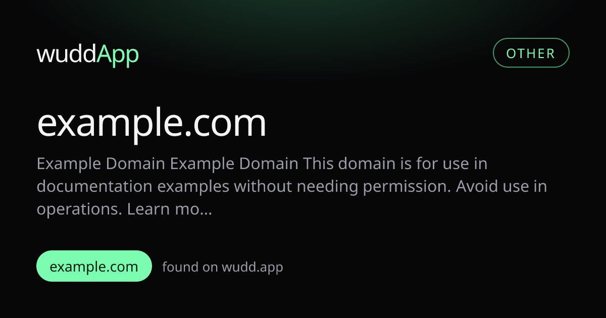 Share card for example.com